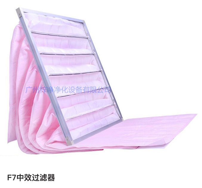 F7級(jí)袋式中效過(guò)濾器常用于凈化空調(diào)中級(jí)過(guò)濾。